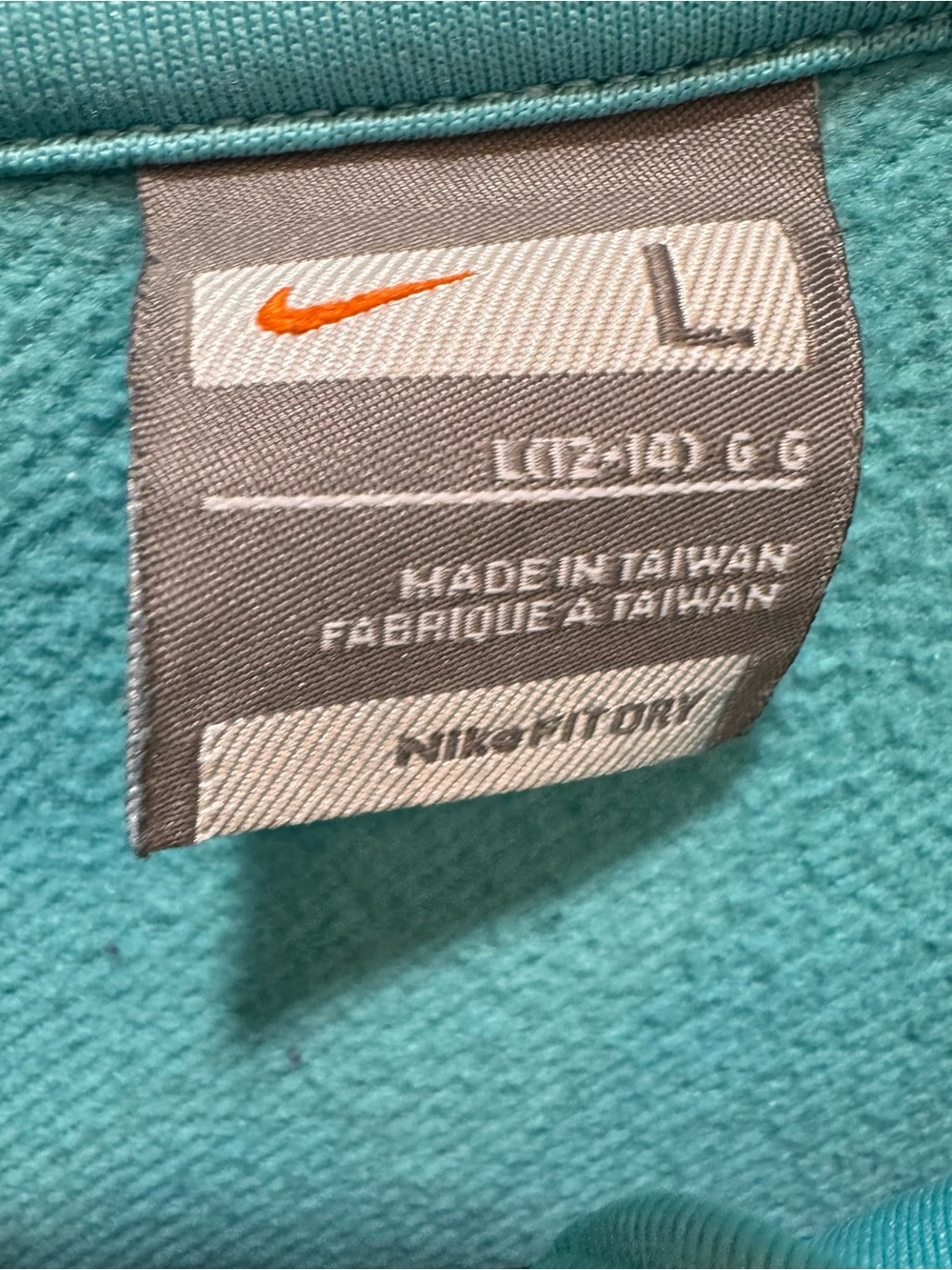 Nike Fit Dry Size L Womens Blue Full Zip Stand Collar Athletic Jacket Gray Tag - Picture 4 of 11